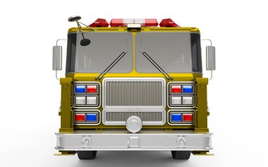 Altın altın Firetruck Önden Görünüm