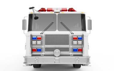Beyaz Firetruck Önden Görünüm