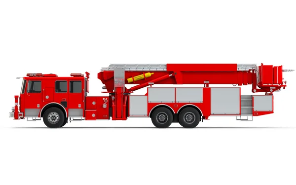 Rojo Firetruck vista de perfil izquierda —  Fotos de Stock