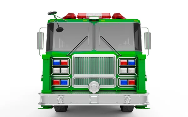 Green Firetruck front view — Stock Photo, Image