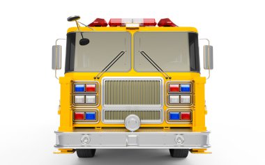 Sarı turuncu Firetruck Önden Görünüm
