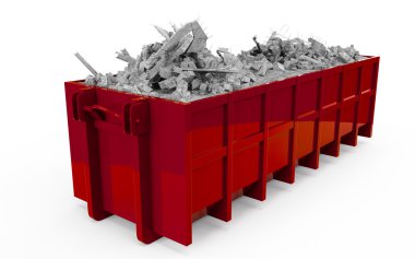 Koyu Macenta moloz konteyner perspektif iã§in devan