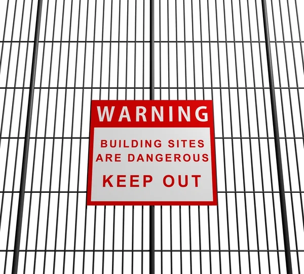 建筑工地的危险 — 图库照片