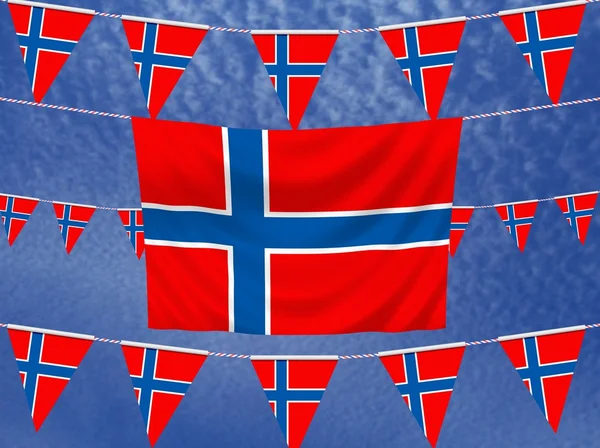 Norway Flags — Stock Photo, Image