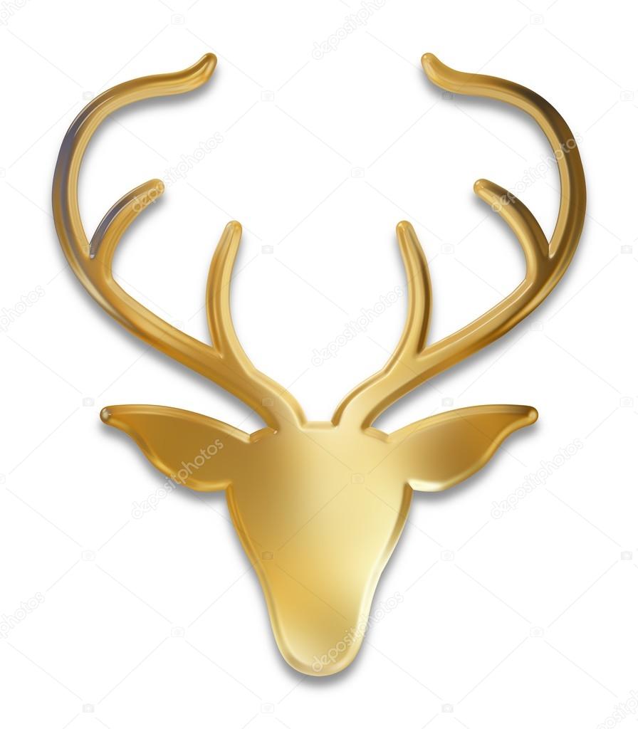 Golden Deer Head Stock Photo by ©darrenw 72048795