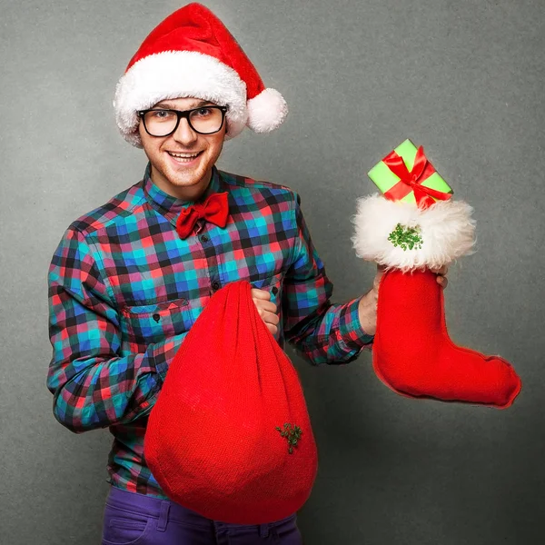 Weihnachtsmann in Mode — Stockfoto