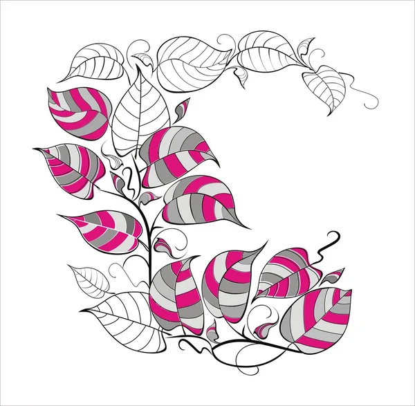 Fond vectoriel avec feuilles — Image vectorielle