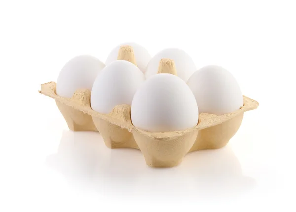 Six Eggs in the Package — Stock Photo, Image