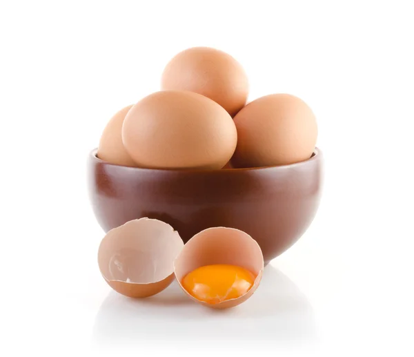 Brown Eggs in a bowl — Stock Photo, Image