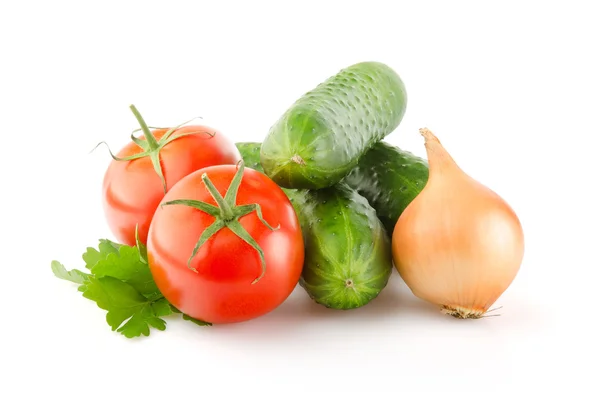 Čerstvá zelenina na bílém pozadí Royalty Free Stock Fotografie