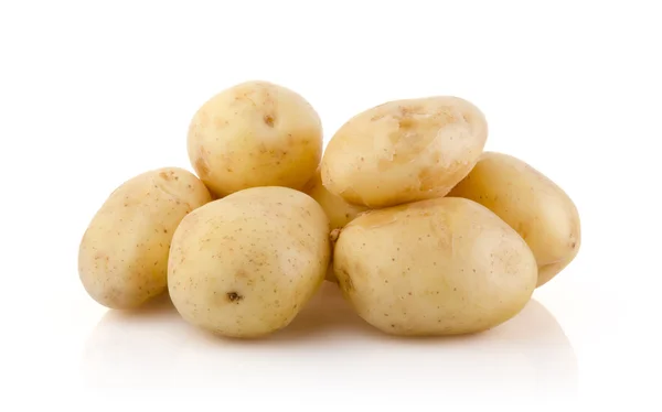 Potatoes on white Stock Photo