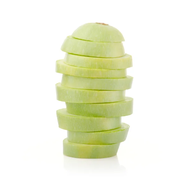 Stack of vegetable marrow slices — Stock Photo, Image