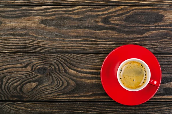 Cup Coffee on wood table — Stock Photo, Image