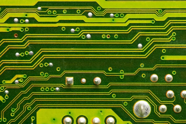 Computerplatinen aus nächster Nähe. Hintergrund zum Thema Elektronik und Computerisierung — Stockfoto