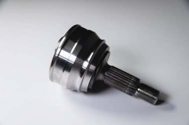 Gri arka planda yeni bir özgeçmiş. Araba süspansiyon parçaları