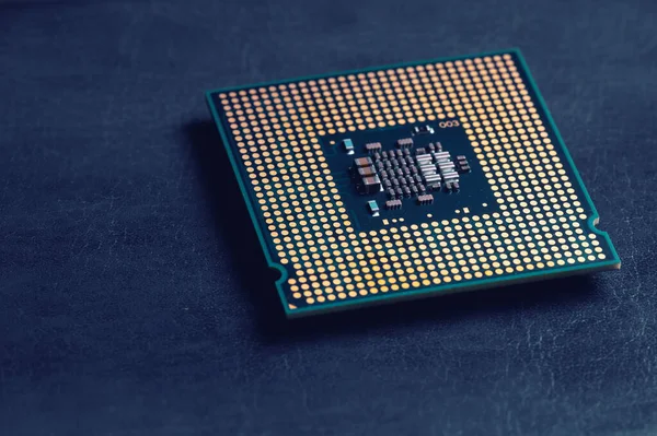 Procesador de computadora Cpu macro disparo, enfoque superficial — Foto de Stock