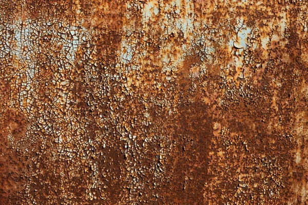 Old flaky paint on a metal surface. Red green grunge texture — Stock Photo, Image