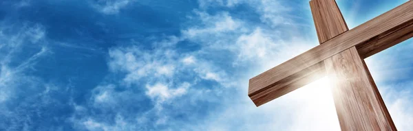 栄光の木製の十字架 — ストック写真