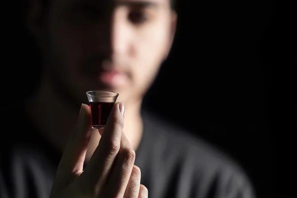 Man Taking Lords Supper — Stock Photo, Image