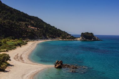 Potami beach bir yaz gününde