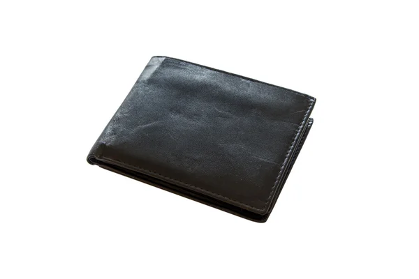 Leather wallet isolated on white — Stock Photo, Image