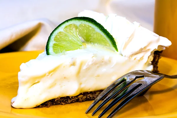 Key lime pie close-up — Stockfoto