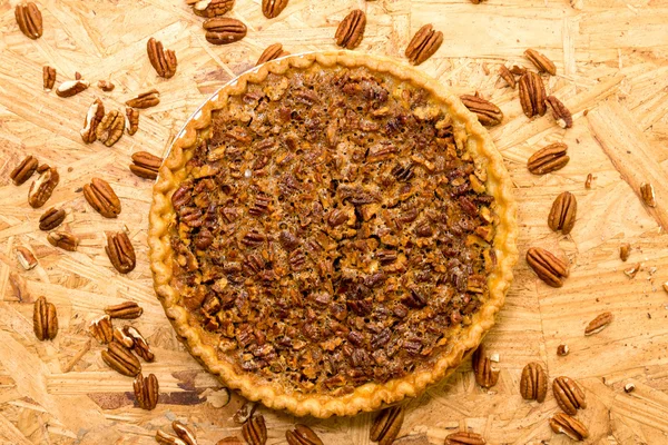 Pecan Pie with Pecans Royalty Free Stock Images