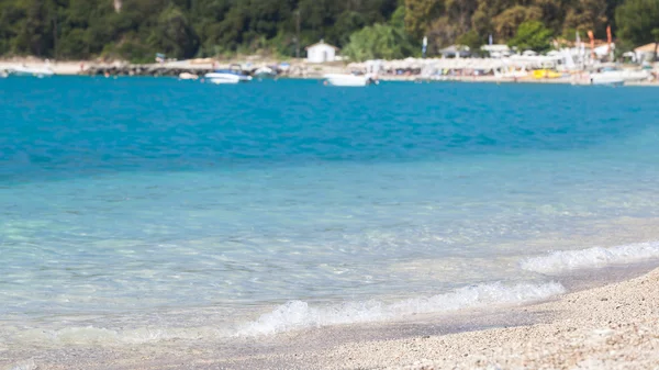 希腊帕尔加伊庇鲁斯镇附近的美丽 Valtos 海滩。. — 图库照片