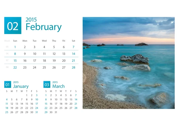 Desk Calendar 2015. Greece image selection. — Stock Photo, Image