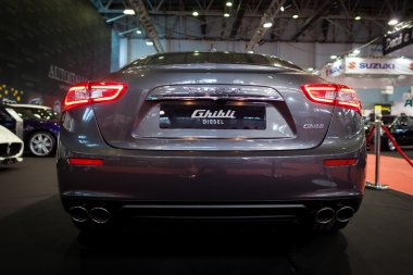Bükreş - Ekim 2: A Mazda 3 ekranda 2015 Bükreş Auto Show (Sab), 2 Ekim 2015 Bükreş, Romanya.