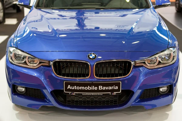 BUCHAREST - OCTOBER 2: Display at the 2015 Bucharest Auto Show (SAB) on October 2, 2015 in Bucharest, Romania. — Stock Photo, Image