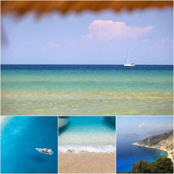 Wyspa Zakynthos kolaż, zdjęcia zrobione w Grecji — Zdjęcie stockowe
