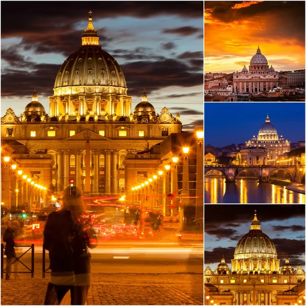 Rome collage. Foto's genomen in Rome, Italië — Stockfoto