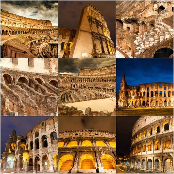 Rome collage, Colosseum. Photos taken in Rome, Italy — Stock Photo, Image