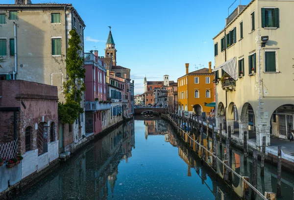 Chioggia průplav, Itálie — Stock fotografie