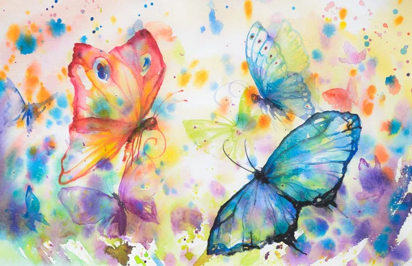 Colorful flying butterflies. — Stock Photo, Image