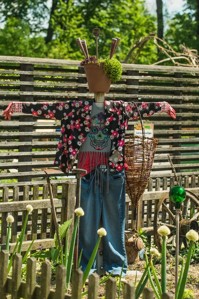 Scarecrow in tuin — Stockfoto