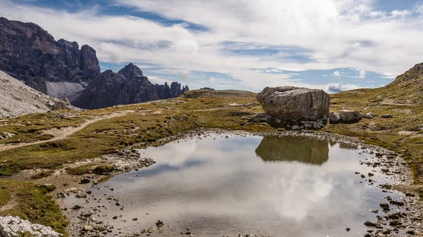 Rifugio Auronzo Parque Natural Tre Cime Drei Zinnen Sexten Dolomites — Foto de Stock