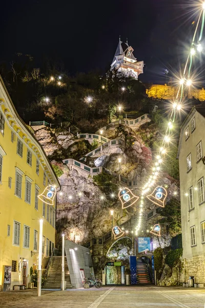 Graz på natten — Stockfoto