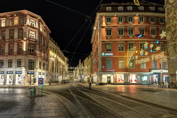 Graz, gece — Stok fotoğraf