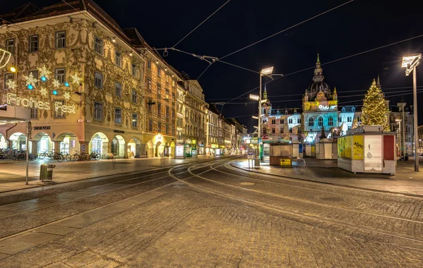 Graz, gece — Stok fotoğraf