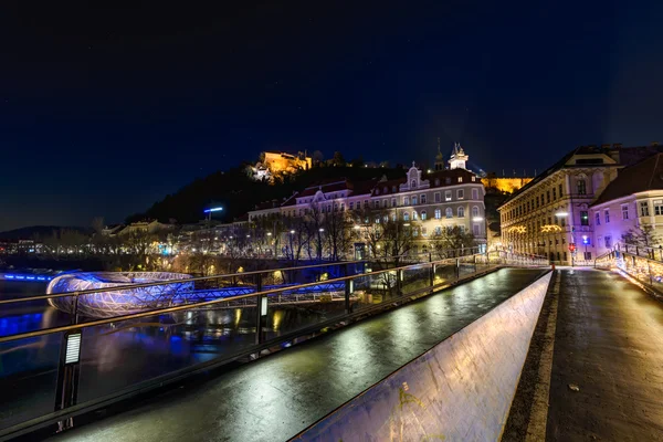 Graz w nocy — Zdjęcie stockowe