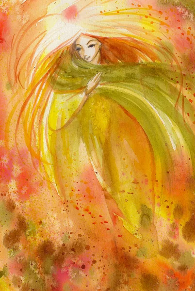 Autumn watercolor painted — Stock Photo, Image