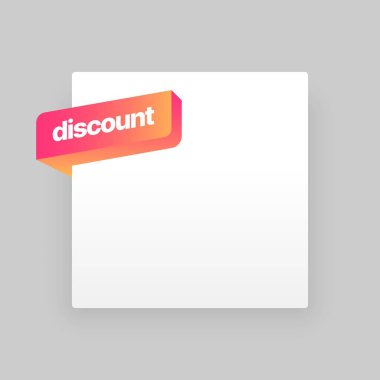 Kurdeleli indirimli pankart tasarımı. Özel satış en iyi teklif.