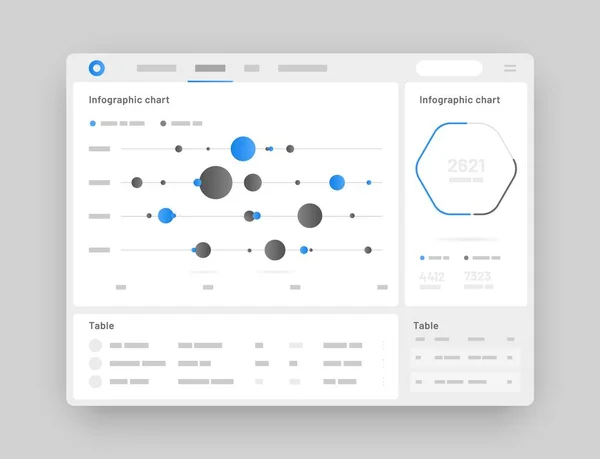 Web app Dashboard UI и UX Kit. Инфографические инструменты. — стоковый вектор