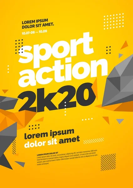 Spor etkinliği için poster tasarımı. Spor arkaplanı.