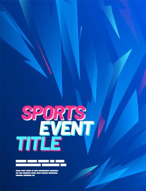 Spor etkinliği için poster şablonu tasarımı.