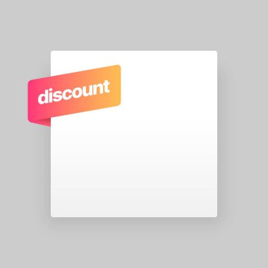 Kurdeleli indirimli pankart tasarımı. Özel satış en iyi teklif.