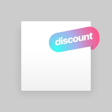 Kurdeleli indirimli pankart tasarımı. Özel satış en iyi teklif.