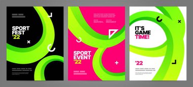 Spor etkinliği için poster şablonu tasarımı